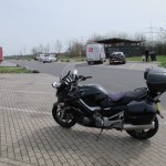 The bike at a motorway stop