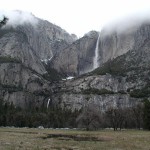 Yosemite Falls in the clouds - Yosemite Valley