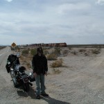 Adam and Harley on Route 66