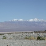 Sierra Nevada mountains from the desert