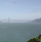 View of Golden Gate Bridge from Alcatraz